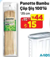PANOTTE BAMBU ÇÖP ŞİŞ 100'LÜ PANOTTE BAMBU ÇÖP ŞİŞ 100'LÜ